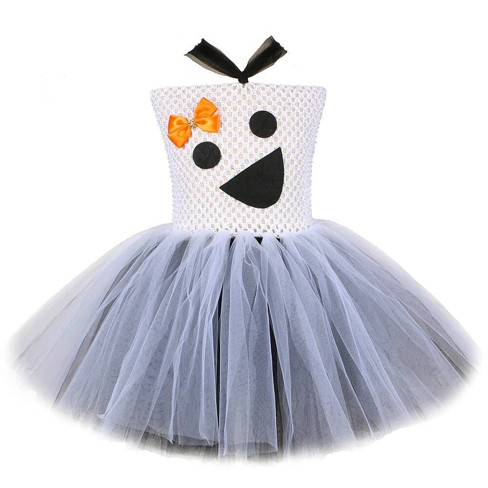 Baby Clothing Dresser - Gaun Tutu Ghost Hitam Putih untuk