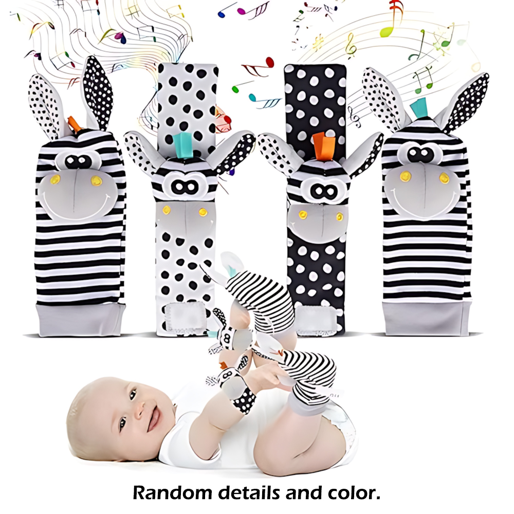 Toddler Sock Set - 4 buah/set mainan kaus kaki kerincing